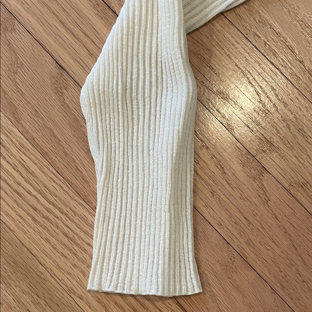 Eileen Fisher Ivory Ribbed Cardigan - Picture 3 of 3